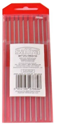 Obrázok produktu pre Volfrámová elektróda 1,6 mm profi Satra červená tig WT20/RED16 06503
