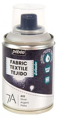 Zdjęcie produktu dla Farba do tkanin w sprayu Pebeo 7A 100 ml - 432 srebrna