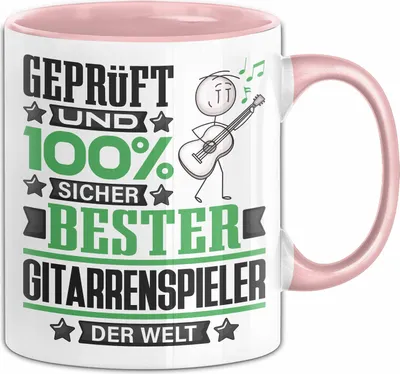 Produktbild von Gitarrenspieler Geschenk Lustiger Spruch für Gitarrenspieler Geschenkidee Bester Gitarrenspieler Der Welt (Rosa)