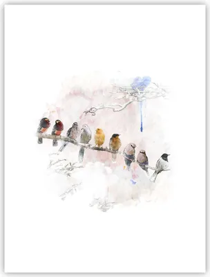 Produktbild von Poster - Poster ohne Rahmen - Vögel Kanarienvogel Zweig - 30x40 cm - Wand Bild - Wanddeko - Wandbilder - Kunstposter - Wandposter - Bilder - Kunstdruck - Wanddekoration - Wandbild - P2XPA30x40-4175