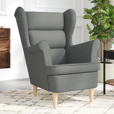 Image de Fauteuil exclusif - Gris foncé - 74x84x100 cm - Revêtement en tissu