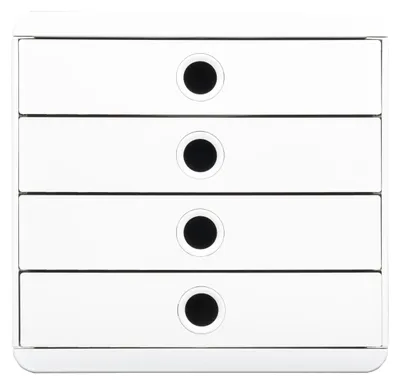 Produktbild von Exacompta Schubladenbox Pop Box, 4 Schubladen, AutentiK - Weiß - 314313D
