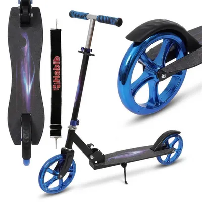 Produktbild von Habib Cityroller mit XXL Glanz-Rädern | Klappbar & bis 100kg: Blau