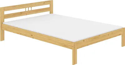 Produktbild von Doppelbett Futonbett 140x200 Kieferbett Massivholz natur Rollrost Matratze 60.64-14 M