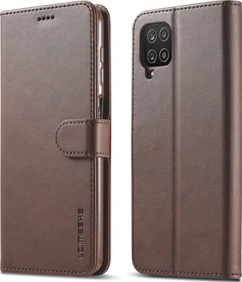 Produktbild von Samsung Galaxy A22 4G Hülle, Klapphüllen Brieftasche Leder Magnetverschluss Ständer Schutzhülle für Galaxy A22 4G Braun