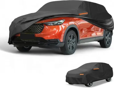 Produktbild von 1 Stk. Universal Autoabdeckung Wasserdicht Alle Wetter Automobil Outdoor Anti-UV Sonnenschutz 190T-PU Schwarz Passend für SUV Länge bis zu 181"