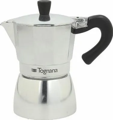 Produktbild von Tognana Porcellane V4430111ALL, Mokka-Kanne, Schwarz, Silber, Aluminium, 1 Tassen, Grancucina, CE