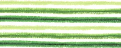 Produktbild von Biegeplüsch Pfeifenputzer Mix grün Ø 0,8 x 50 cm 10 Stück