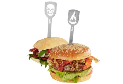 Produktbild von GEFU Hamburgerspieß Torro, silber (2er Pack)