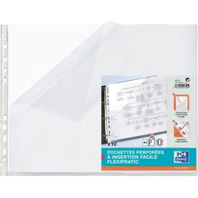 Immagine prodotto di Oxford 400026800 Busta trasparente Oxford, formato A3 orizzontale, PP, trasparente
