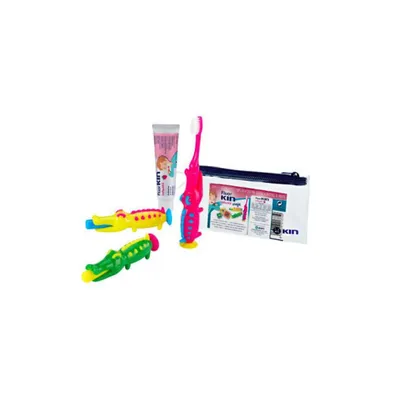 Produktbild von FLUORKIN INFANTIL VIAJE COCODRILO set 3 pz