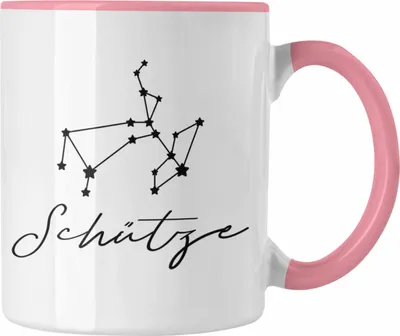 Produktbild von Trendation - Schütze Sternzeichen Tasse Geschenk Horoskop Tierkreiszeichen (Rosa)