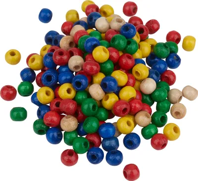 Produktbild von Holzperlen, Ø 4 mm, ca. 165 Stück Bunt