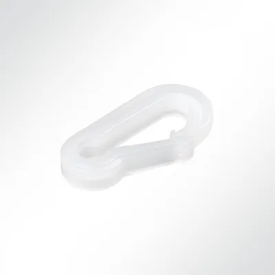 Produktbild von Lysel® Kunststoff Karabinerhaken, (L) 62mm in Weiß (10 Stück)