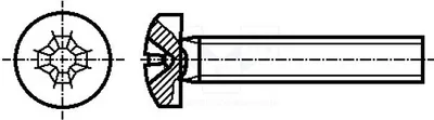 Produktbild von 200x Schraube 0,5  PH1 M3x3 Kopf: Zylinder  DIN: 7985A 3056356 Schraubenbolzen