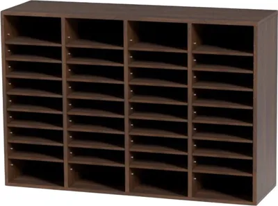 Immagine prodotto di Organizer da ufficio Bolt Edge – 36 scomparti, 9x4 – Archivio documenti A4 – MDF – Marrone vintage