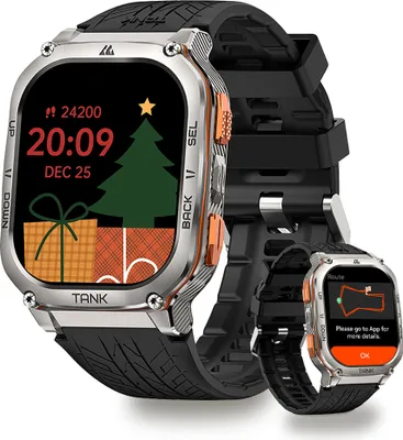 Produktbild von 2024 KOSPET Smartwatch Strapazierfähige Sportuhr für Android und iOS, 50 M wasserdicht  (1.96 Zoll), 1-tlg., 410*502 Auflösungsstandard, 5ATM&IP69K