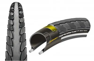 Immagine prodotto di 2 pneumatici Continental Top Contact II, misura 42-622, con tecnologia Reflex e rinforzo Vectran, tipo pieghevole, dimensioni 28x1.60