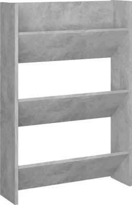 Produktbild von vidaXL Wand-Schuhschrank Betongrau 60x18x90 cm Holzwerkstoff