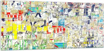 Produktbild von Bilder auf glas - Straße Graffiti Wand Wandmalerei - 120x50cm - Glasbilder - Wandbilder - Kunstdruck - zum Aufhängen bereit - Wanddekoration aus Glas - Glas Bilder - Wandbild auf Glas - GAB120x50-2907