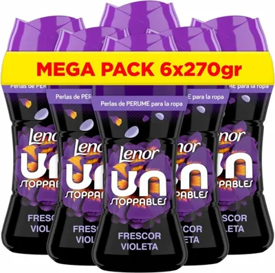 Image de Lenor Unstoppables Assouplissant Perles Violettes Fraîcheur 270g