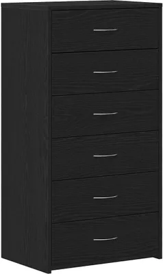 Immagine prodotto di Credenza con 6 Cassetti Rovere Nero 50x34x96 cm in Truciolato