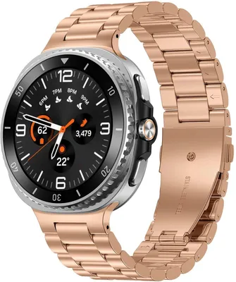 Produktbild von By Qubix Edelstahl-Gliederarmband - Roségold - passend für Samsung Galaxy Watch 8 Classic - 46 mm