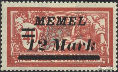 Produktbild von Briefmarken Memelgebiet 1922 Mi 94 mit Falz Aushilfsausgabe
