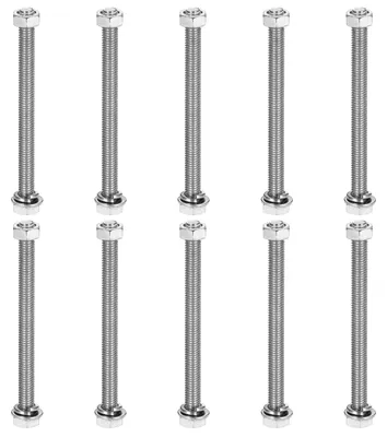 Productafbeelding van Zeskantbouten M5x65mm 304 Roestvrij Staal met Moeren 10 Sets