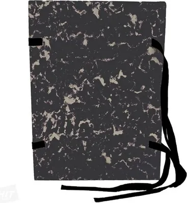 Image de HITOFFICE Chemises à dossier marbrées A4, noires, 25 pièces