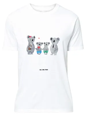 Produktbild von Mr. & Mrs. Panda Größe M T-Shirt Koala Familie zwei - Weiß - Geschenk, Familienzeit, Muttertag, mit Spruch, Tshirt, Herren, Koalabär, Shirt
