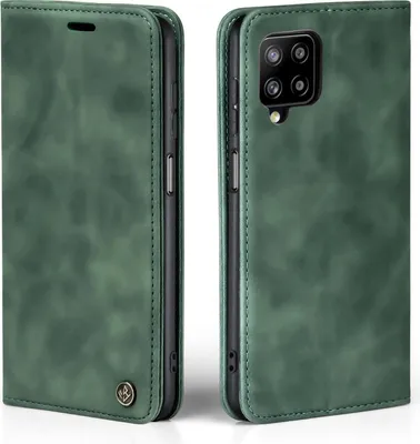 Produktbild von Handy Hülle für Samsung Galaxy A12 Klapphülle Bookcase Flip Cover Handy Tasche Etui Farbe: Grün