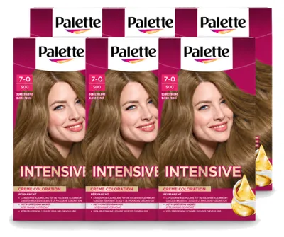 Imagen del producto de 6 tintes para el cabello Poly Palette, color rubio oscuro 500, 115 ml cada uno. Paquete económico de 6 unidades