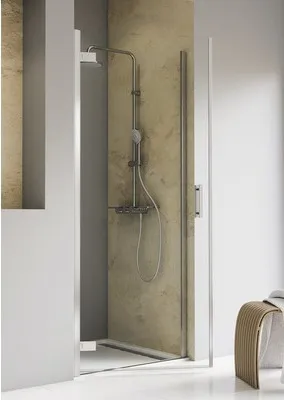 Produktbild von SCHULTE Duschtür in Nische mit Drehtür TouraPlus ExpressPlus 80 x 200 cm Profil chrom Klarglas schmutzabweisende Glasbes