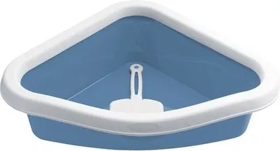 Immagine prodotto di STEFANPLAST Sprint Corner 40x56x14cm toilette angolare per gatti blu/bianco, 96621