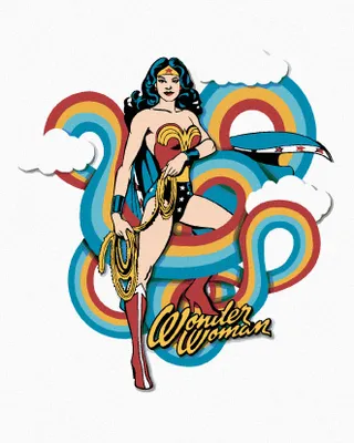 Produktbild von Zuty - Malen nach Zahlen - WONDER WOMAN REGENBOGEN III, 40x50 cm, ohne Keilrahmen