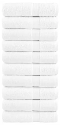 Immagine prodotto di vidaXL Asciugamani da bagno Premium SOLUND, 10 pezzi, bianco, 100x150 cm, 600 g/m²