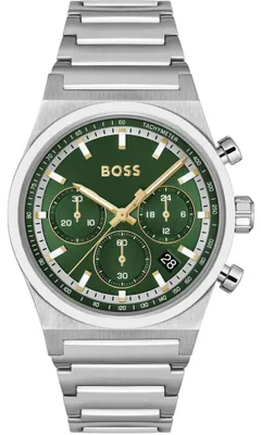 Produktbild von BOSS Herrenuhr Candor Chronograph Grün 1514220