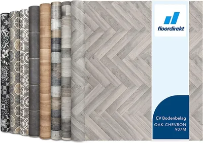 Produktbild von CV Bodenbelag in Holz-Optik pflegeleicht Plaza Oak Chevron 907m 200x100 cm