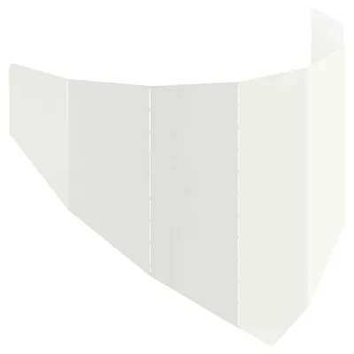Image de Bordure de pelouse, 100 x 45 cm, acier, blanc