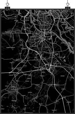 Produktbild von Mr. & Mrs. Panda Bild Seevetal DIN A2 - Geschenk, Plakat, drucke, Stadt Dorf Karte Landkarte Map Stadtplan, Kunstdruck, wanddeko, Wandbild