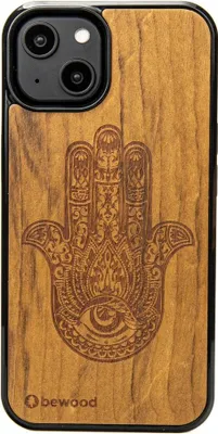 Immagine prodotto di Custodia in legno Bewood per iPhone 15 HAMSA IMBUIA
