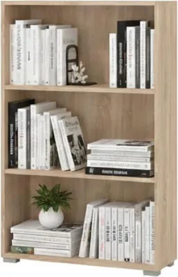 Produktbild von Dmora Bücherregal Moiano 70x25x108h cm Eiche Braun, 2 Böden, Bodenmontage