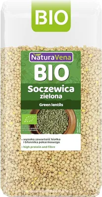 SOCZEWICA ZIELONA BIO 400 g - NATURAVENA