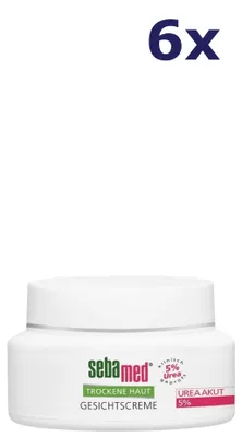 Produktbild von 6x Sebamed Dry Skin Urea 5% Gezichtscrème 50 ml