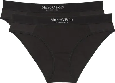 Produktbild von Marc O´Polo Damen Slip 2-Pack Iconic Rib - Schwarz - Größe XL