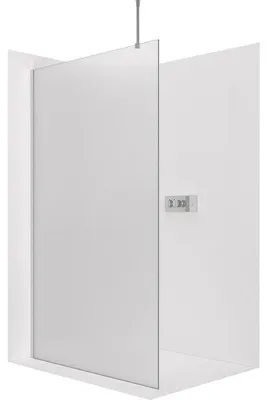 Immagine prodotto di CERANO - Box doccia Walk-in Onyx Top Round L/P - 8 mm - montante rotondo - cromato, vetro smerigliato - 50x200 cm
