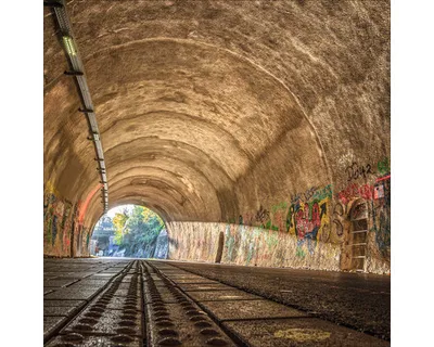 Produktbild von Glasbild Wuppertal Engelnberg Tunnel 30x30 cm