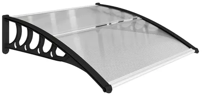 Image de Toile d'ombrage, résistante aux UV, plaques de polycarbonate durables, couleur noire