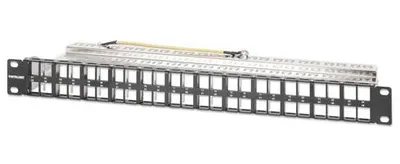 Produktbild von INTELLINET 48-Port Patchpanel geschirmt und unbestückt 1 HE